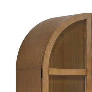 Portico Display Cabinet in Brown Oak