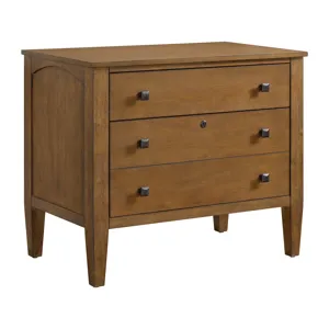 Portico File Cabinet in Brown Oak