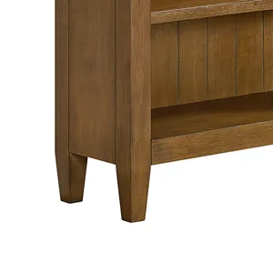 Portico Open Bookcase in Brown Oak