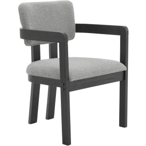 Portland Arm Chair with Grey Fabric (PGY1113-4) in Black (2 Per Carton)