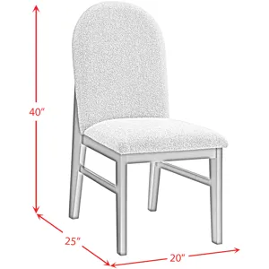 Portland Round Back Side Chair with Grey Fabric (PGY1113-4) in Grey