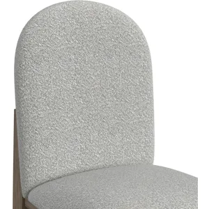 Portland Round Back Side Chair with Grey Fabric (PGY1113-4) in Grey
