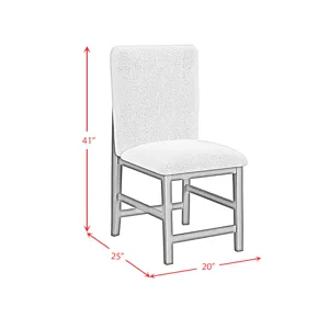 Portland Square Back Counter Stool with Grey Fabric in Black