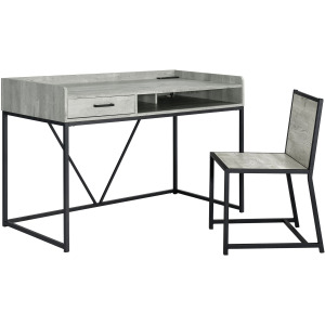 Preston Desk & Chair in Grey