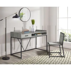 Preston Desk & Chair in Grey