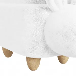 Animal Stools Rabbit Storage Stool in White