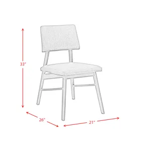 Razor Dining Side Chair Walnut / FG6011-15 Chocolate (2 Per Pack)