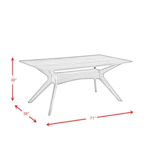 Razor Standard Height Rectangle Dining Table
