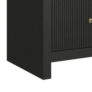 Ridgemont 6-Drawer Dresser in Black with Grain