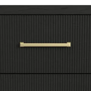 Ridgemont 6-Drawer Dresser in Black with Grain