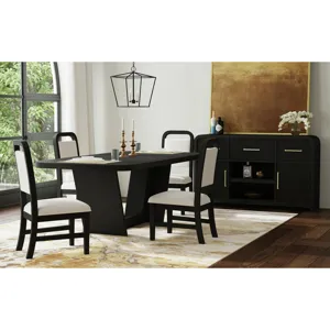 Ridgemont Server in Black with Grain