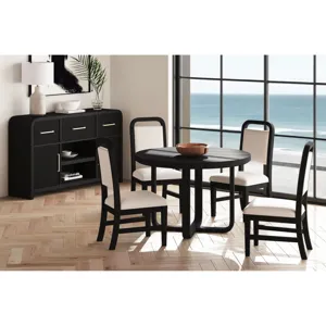 Ridgemont Server in Black with Grain