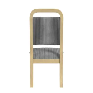 Ridgemont Dining Side Chair with Grey Fabric in Natural (2 Per Carton)