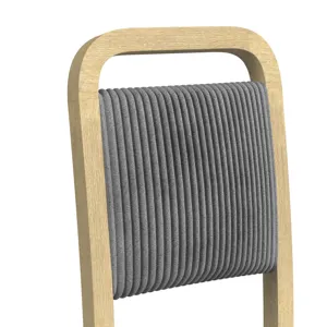 Ridgemont Dining Side Chair with Grey Fabric in Natural (2 Per Carton)