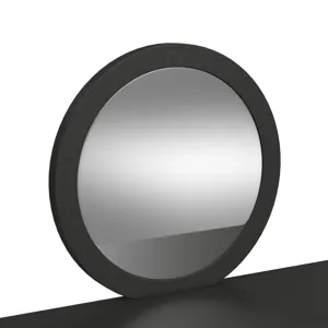 Ridgemont Dressing Table and Mirror in Black with Grain