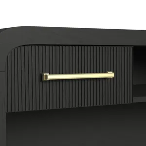 Ridgemont Dressing Table in Black with Grain