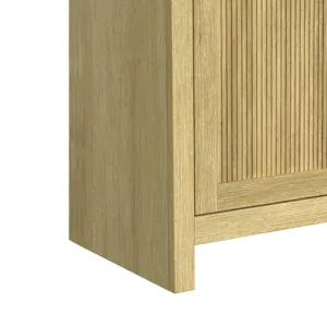 Ridgemont 82\" TV Console in Natural w/23\" Fireplace Insert (All in One Box)