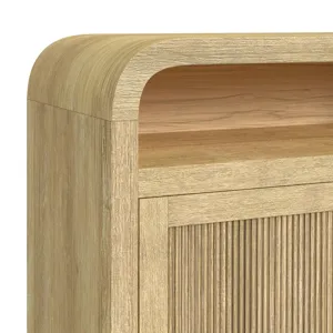 Ridgemont 82\" TV Console in Natural w/23\" Fireplace Insert (All in One Box)