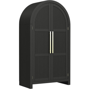 Ridgemont Large Bookcase in Black with Grain