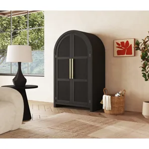 Ridgemont Large Bookcase in Black with Grain