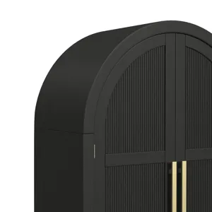 Ridgemont Large Bookcase in Black with Grain