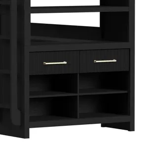 Ridgemont Loft Complete Bunk Bed in Black with Grain