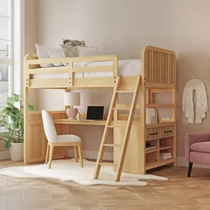 Ridgemont Loft Complete Bunk Bed in Natural