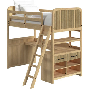 Ridgemont Loft Complete Bunk Bed in Natural