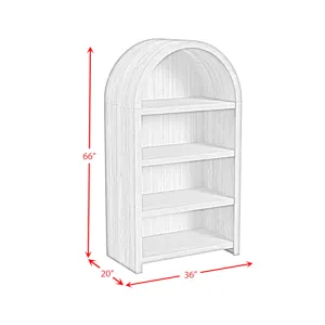 Ridgemont Open Bookcase in Natural
