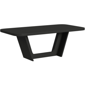 Ridgemont Rectangular Dining Table in Black with Grain