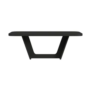 Ridgemont Rectangular Dining Table in Black with Grain
