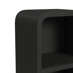 Ridgemont Side Piers in Black with Grain