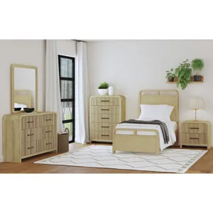 Ridgemont Twin Panel Bed in Natural