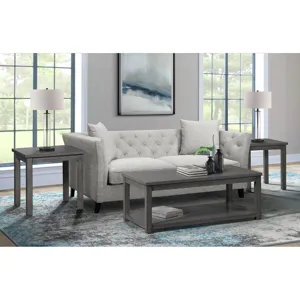 Rina Three Pack Occasional set, coffee W/ Casters in grey
