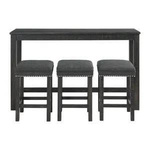 River Loft River Occasional Bar Table Single Pack Grey (Table + Three Stools)