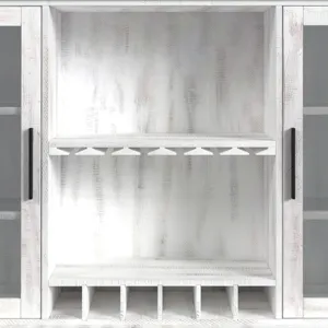 Rogen Rustic Buffet & Hutch with LED in Rustic White