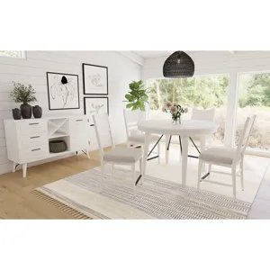 Rogen Rustic Round Counter Table in Rustic White