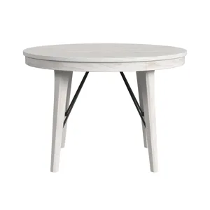 Rogen Rustic Round Counter Table in Rustic White