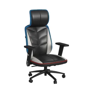 Rollins Gaming Chair with LED and Speaker in Black and Khaki -