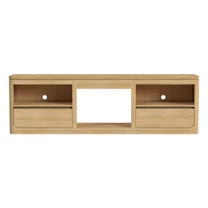 Rosalie 82\" TV Console without Fireplace Insert in Natural