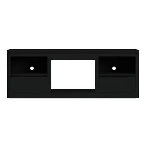 Rosalie 71\" TV Console without Fireplace Insert in Black