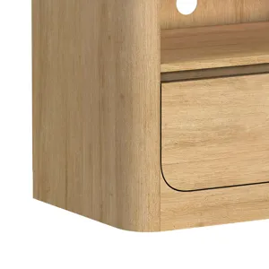 Rosalie 82\" TV Console without Fireplace Insert in Natural