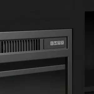 Rosalie 82\" TV Console with Fireplace Insert in Black