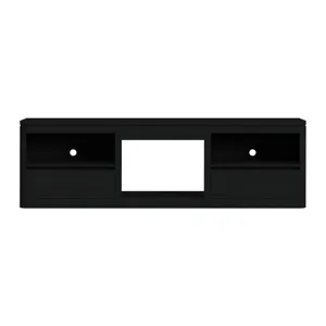 Rosalie 82\" TV Console without Fireplace Insert in Black