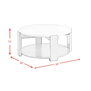 Rosamel Round Coffee Table in Ash Brown
