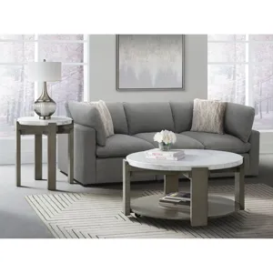 Rosamel Round End Table in Ash Brown