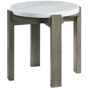 Rosamel Round End Table in Ash Brown