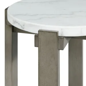 Rosamel Round End Table in Ash Brown