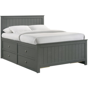 Sami Full Captains Bed in Grey