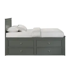Sami Full Captains Bed in Grey